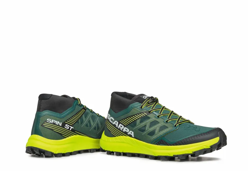 Scarpa Spin ST Men's Fell Running Shoe in Dark Green/Lime-5